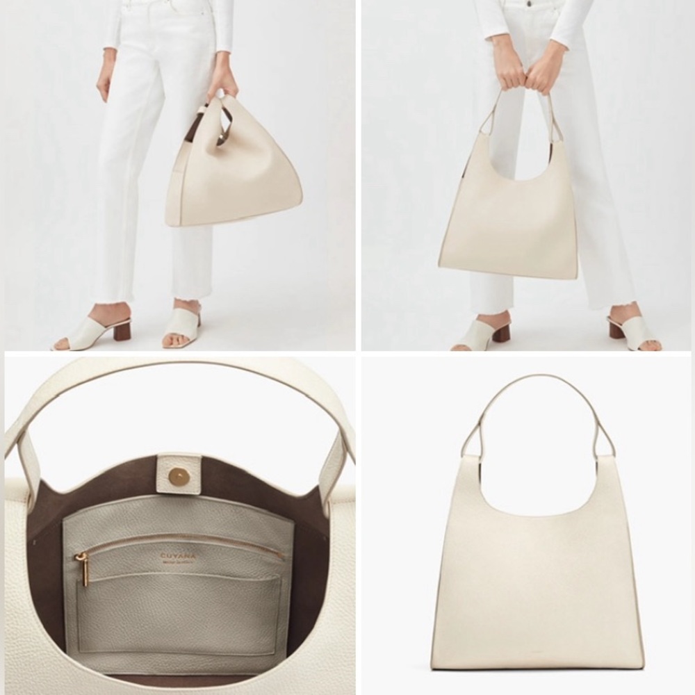 Cuyana Bundle: Oversized Double Loop Bag in Ecru PLUS EXTRAS
